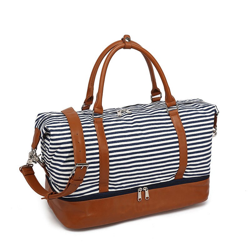 Weekend Duffle Bag | Stitching & Stripes | Canvas – Luxy Moon