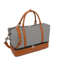 Weekend Duffle Bag | Stitching & Stripes | Canvas – Luxy Moon