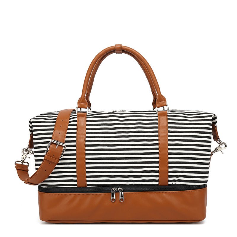 Weekend Duffle Bag | Stitching & Stripes | Canvas – Luxy Moon