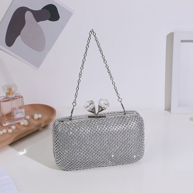 Shiny Evening Bag - Rhinestone, Diamond Snap, Exquisite#N#– Luxy Moon