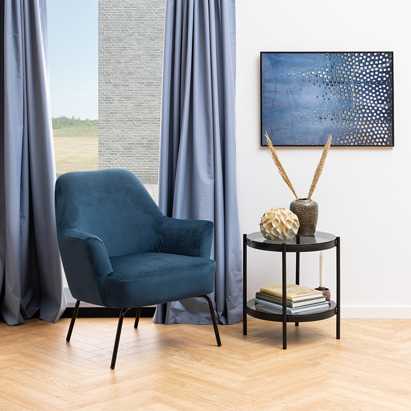 navy chairs living room