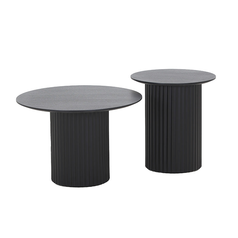 side table round black