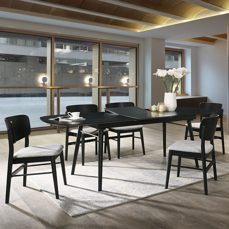 Rania 180cm 230cm Black Grey Extendable Dining Table Dining Room Furniture Dining Tables Extendable Modern Furniture