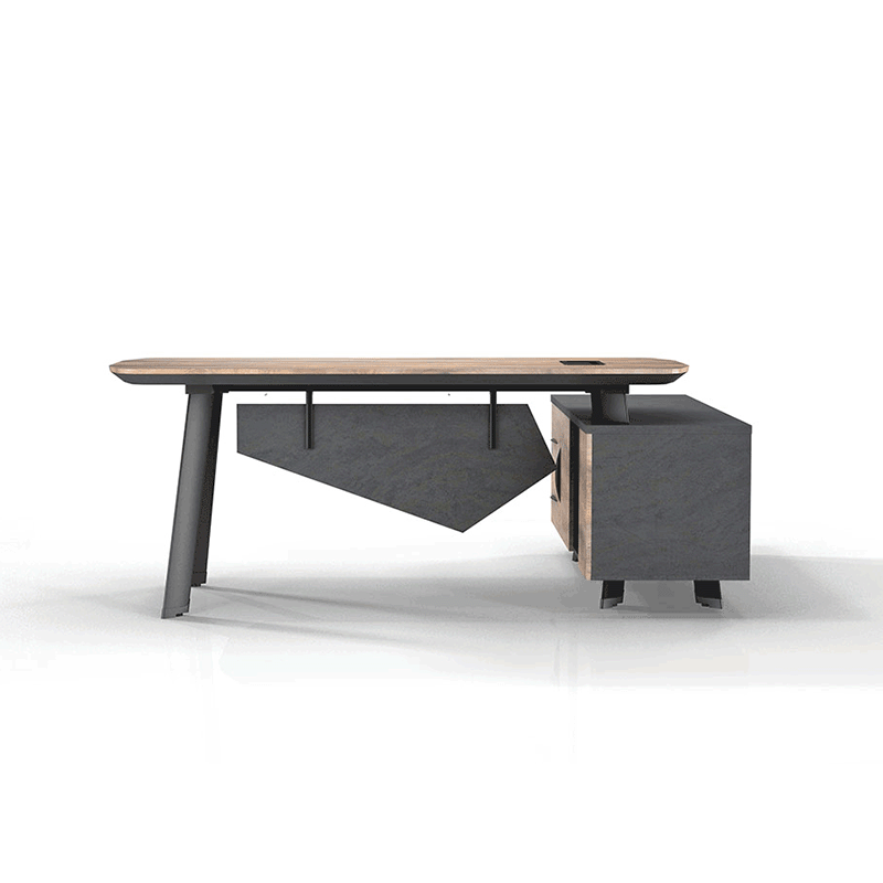 ARTO Executive Office Desk with Reversible Return   - Warm O–  Modern Furniture