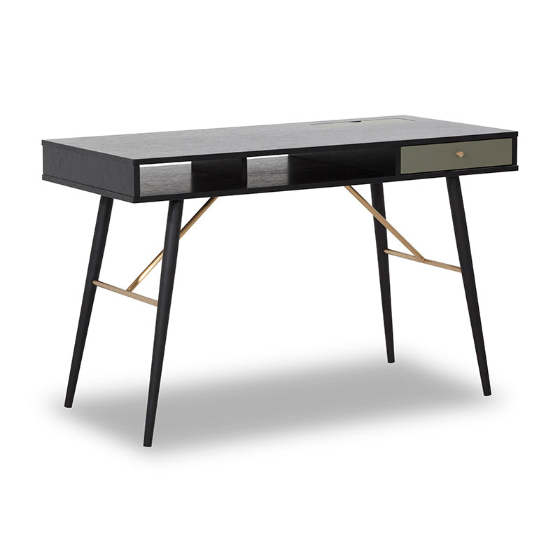 Omari Study Desk 117cm Black Green Modern Furniture