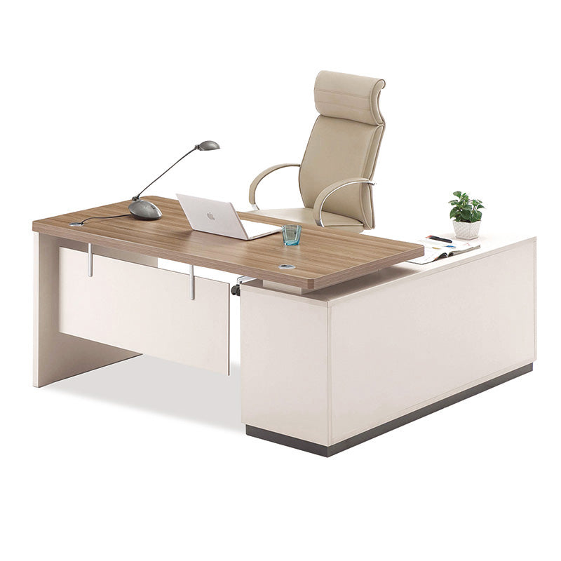Wilder Executive Office Desk With Left Return 1 8m Light Walnut