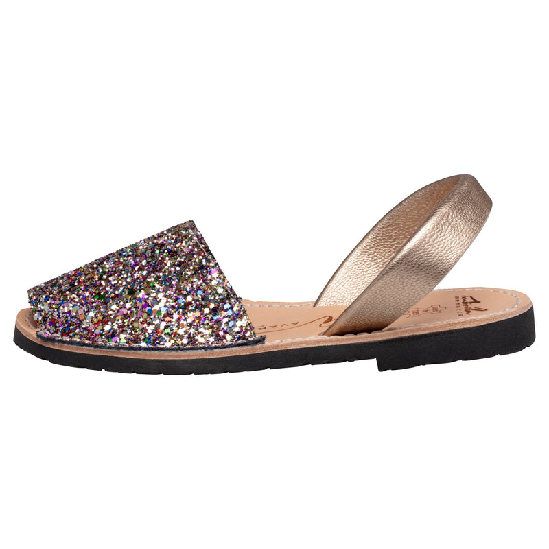 Multi Gold Glitter - Beautiful and authentic Menorcan Sandals – Avarcas ...