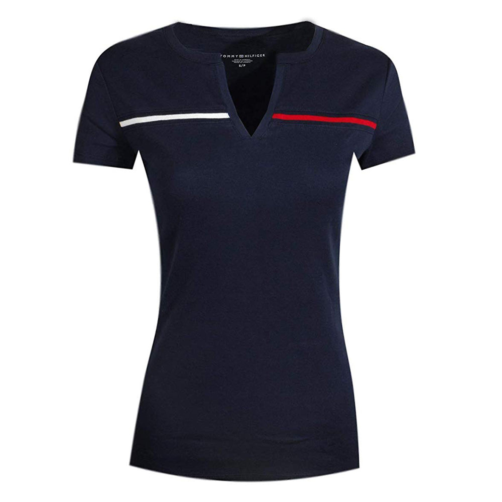 v neck tommy hilfiger t shirts women's