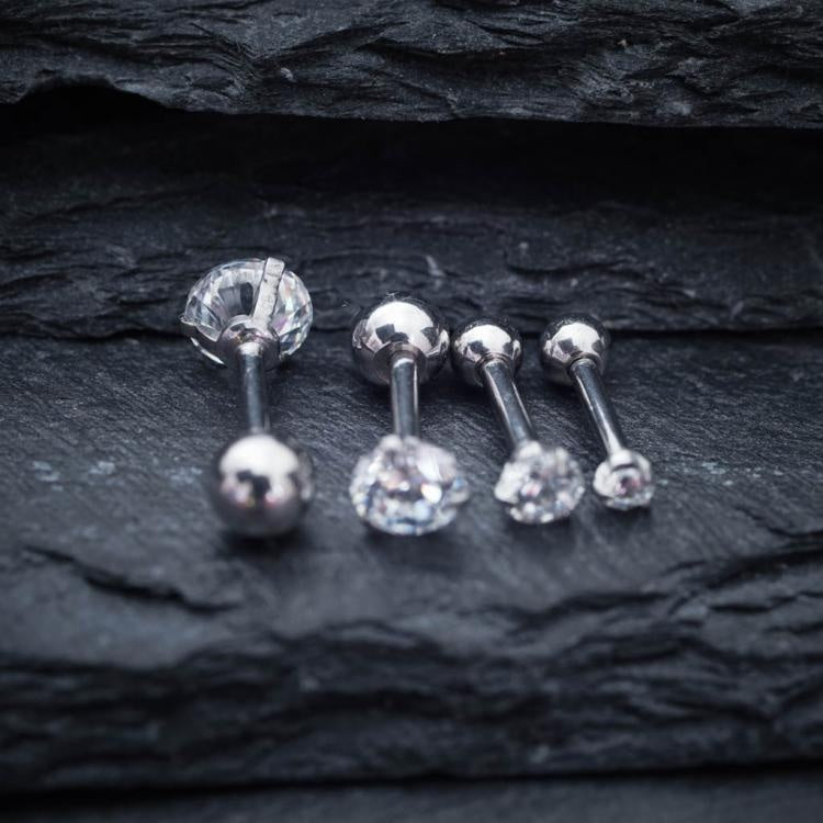 Simple Zircon Triple Cartilage Piercings Tragus Earrings – JennySweety