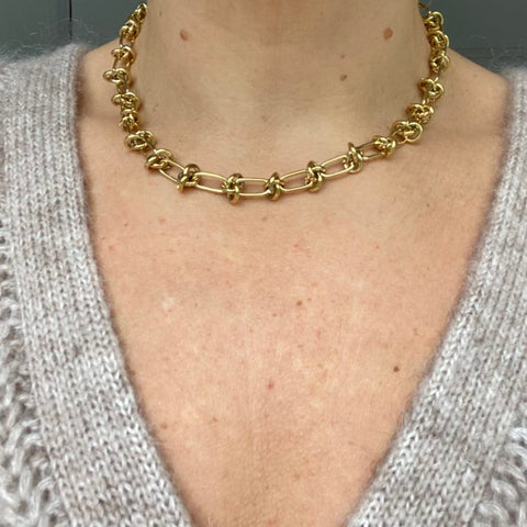 Mama Designs vintage inspired gold necklace