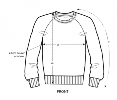 kids sweatshirt size guide