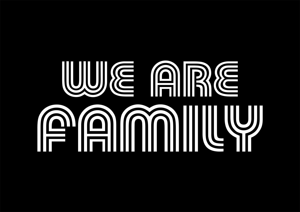 we are family word images