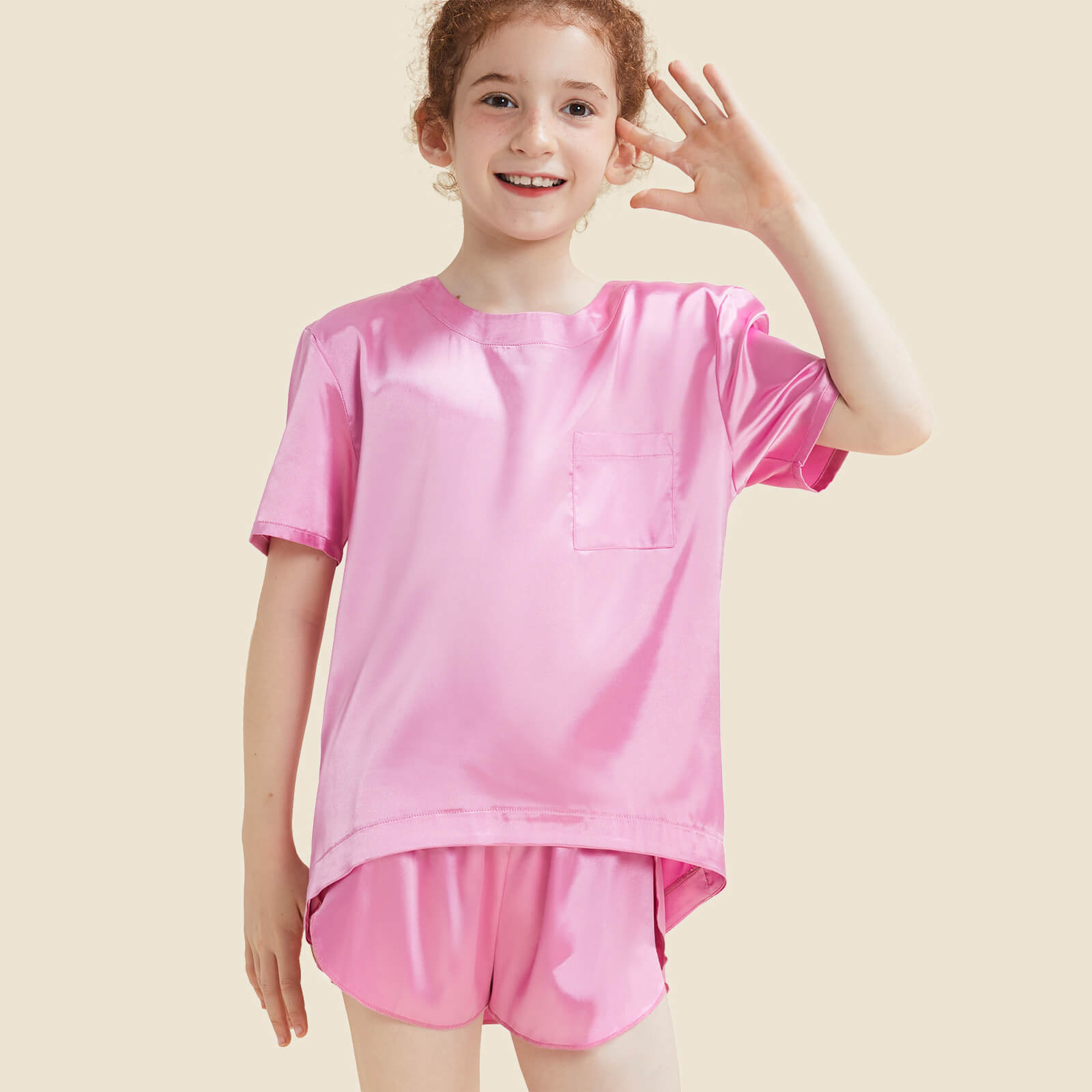 Girls Pajama Sets-Rose Red - Tiny Land Official Store product image