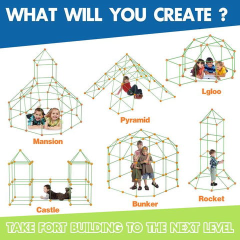 Creative Fort Building Kit with 130 pcs
