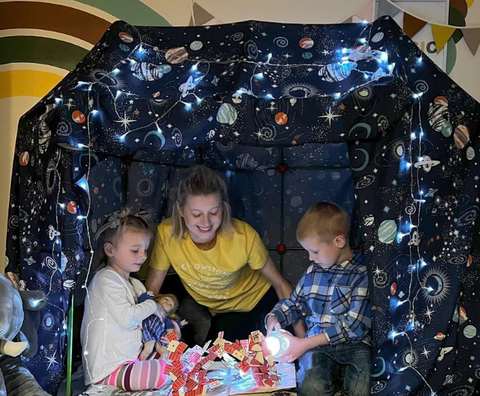 Tiny Land® Glow in The Dark Kids Fort With 130 pcs, Tiny Land Offical  Store®