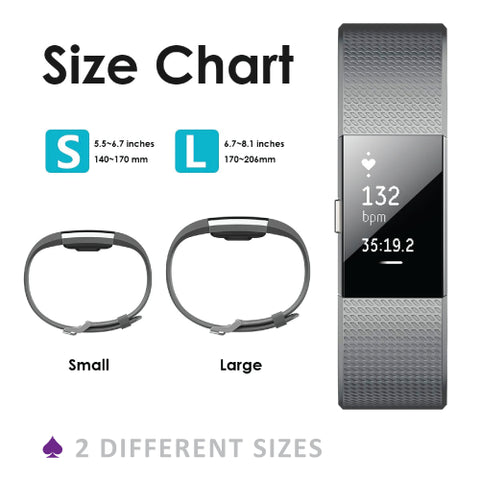 fitbit charge 2 band size chart