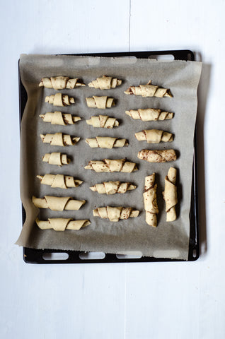 Rugelach - Line up on tray