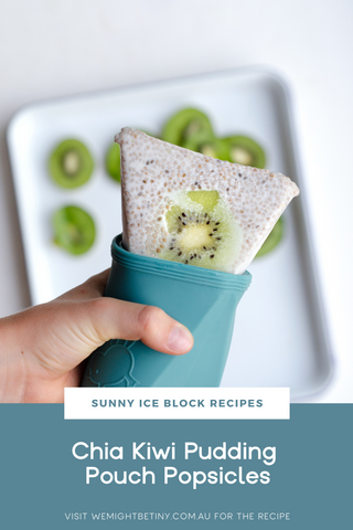 Chia Kiwi Pudding Pouch Popsicles