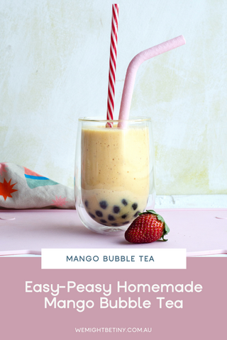 Easy-Peasy Homemade Mango Bubble Tea