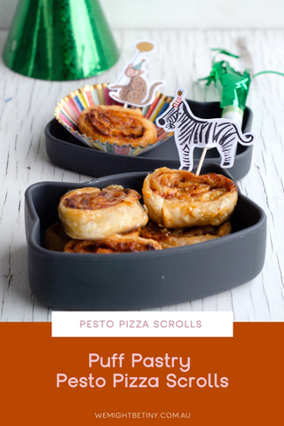 Puff Pastry Pesto Pizza Scrolls