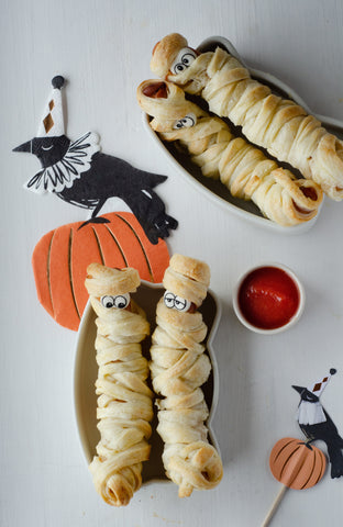 Halloween Sausage Mummies