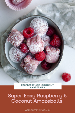 Super Easy Raspberry & Coconut Amazeballs 