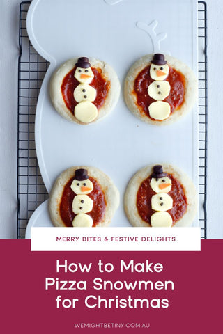 Make Pizza Snowmen for Christmas