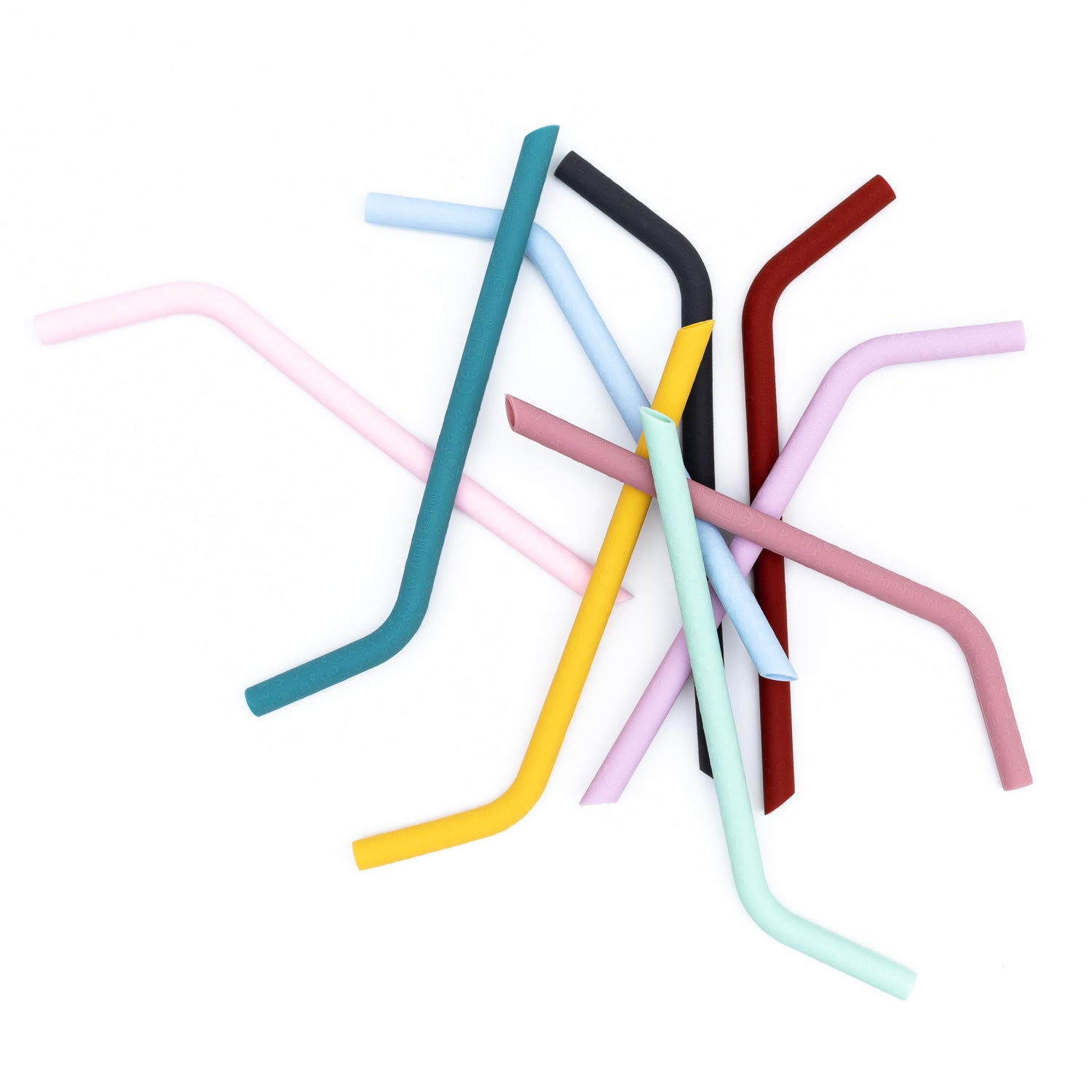 Silicone Bendie Straws in a range of colours