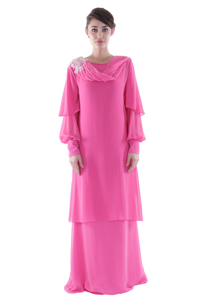 chiffon kaftan maxi dress