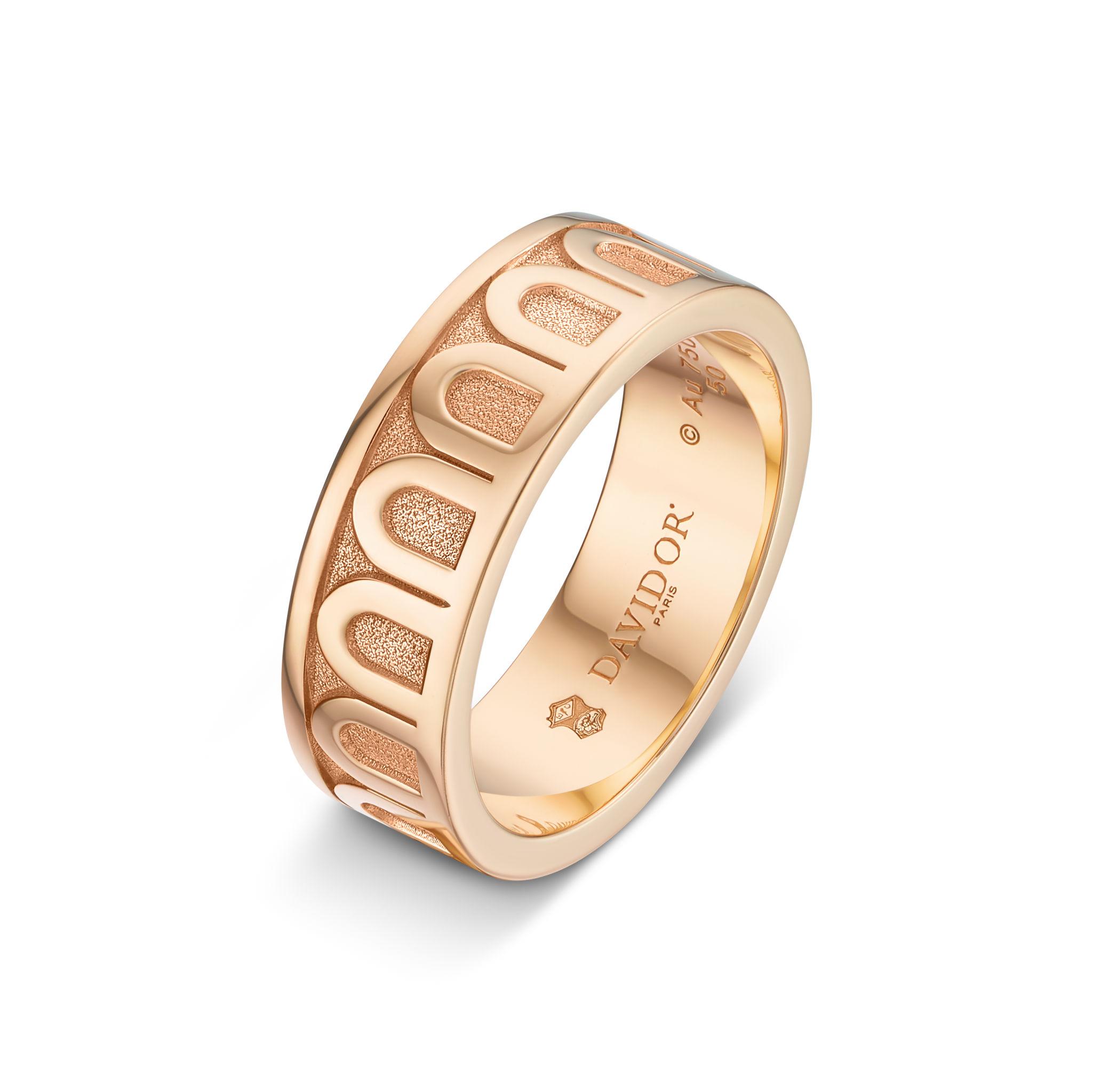 L'Arc de DAVIDOR Ring MM, 18k Rose Gold with Satin Finish