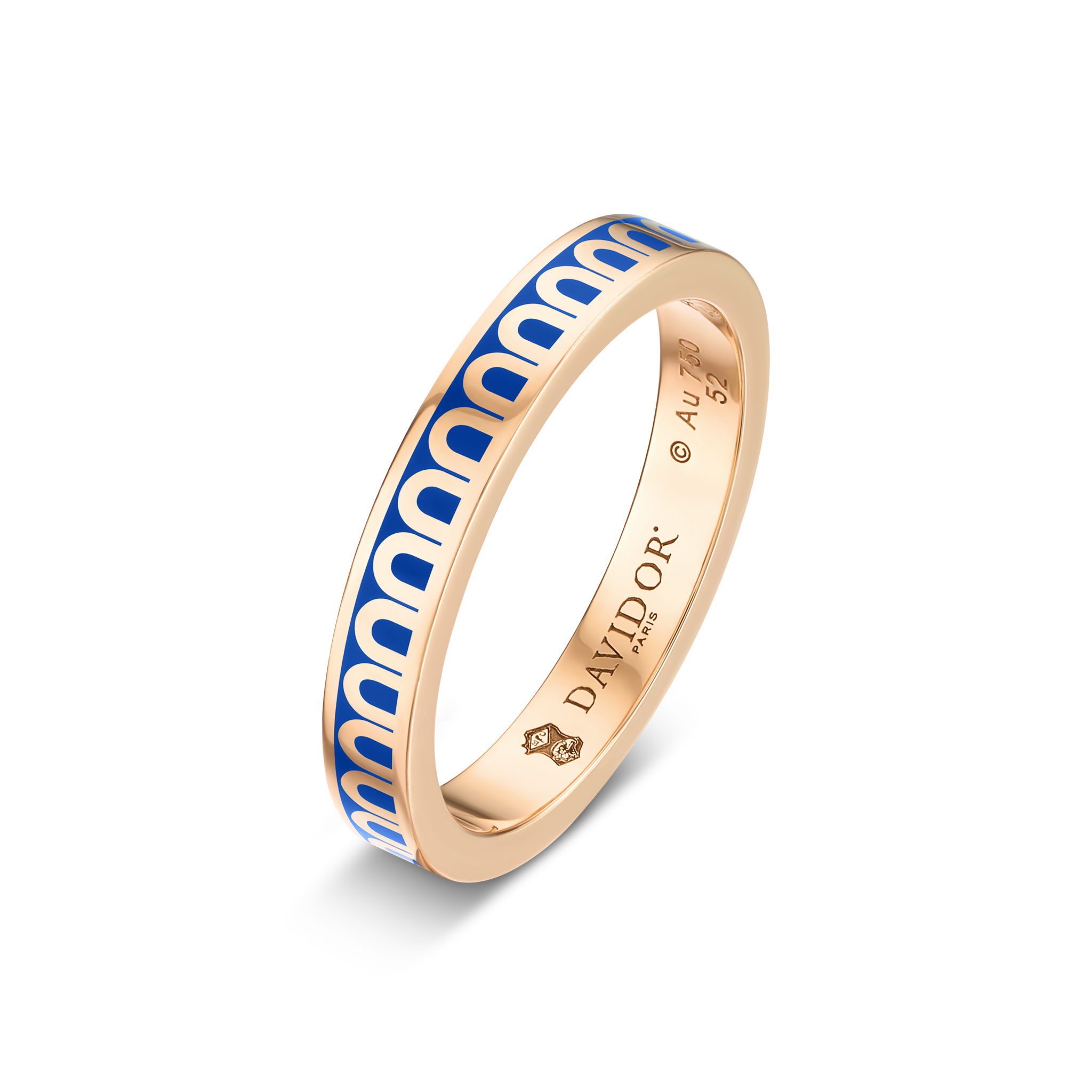 L'Arc de DAVIDOR Ring PM, 18k Rose Gold with Lacquered Ceramic