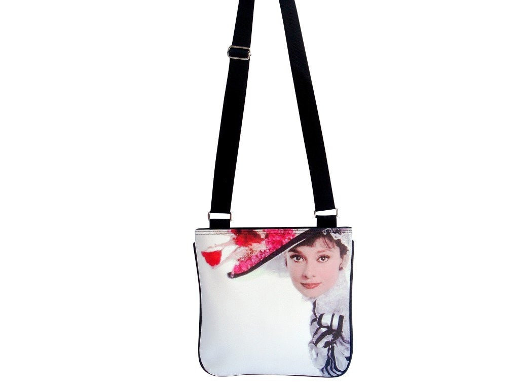 Audrey Hepburn Vespa Retro Sling Messenger Cross Body Bag Purse