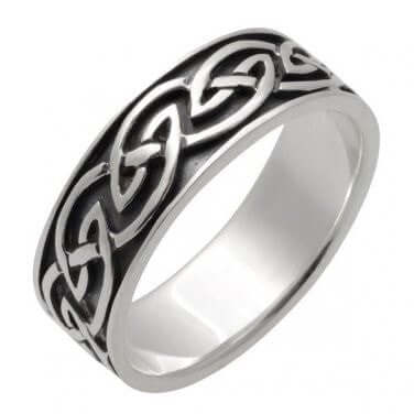 925 Sterling Silver Celtic Infinity Knots Band Ring - SilverMania925