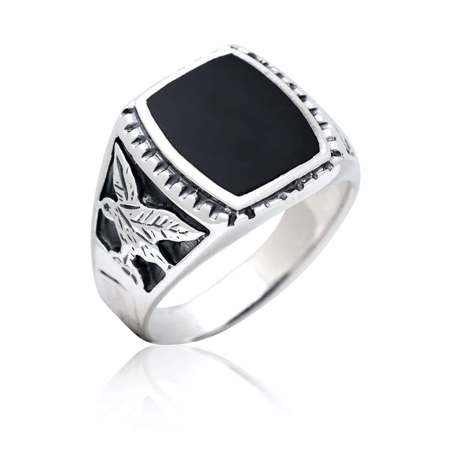 Men S Jewelry Details About a Black Onyx Stone Heavy 925 Sterling Silver Mens Mans Ring Usa Jewelry Watches