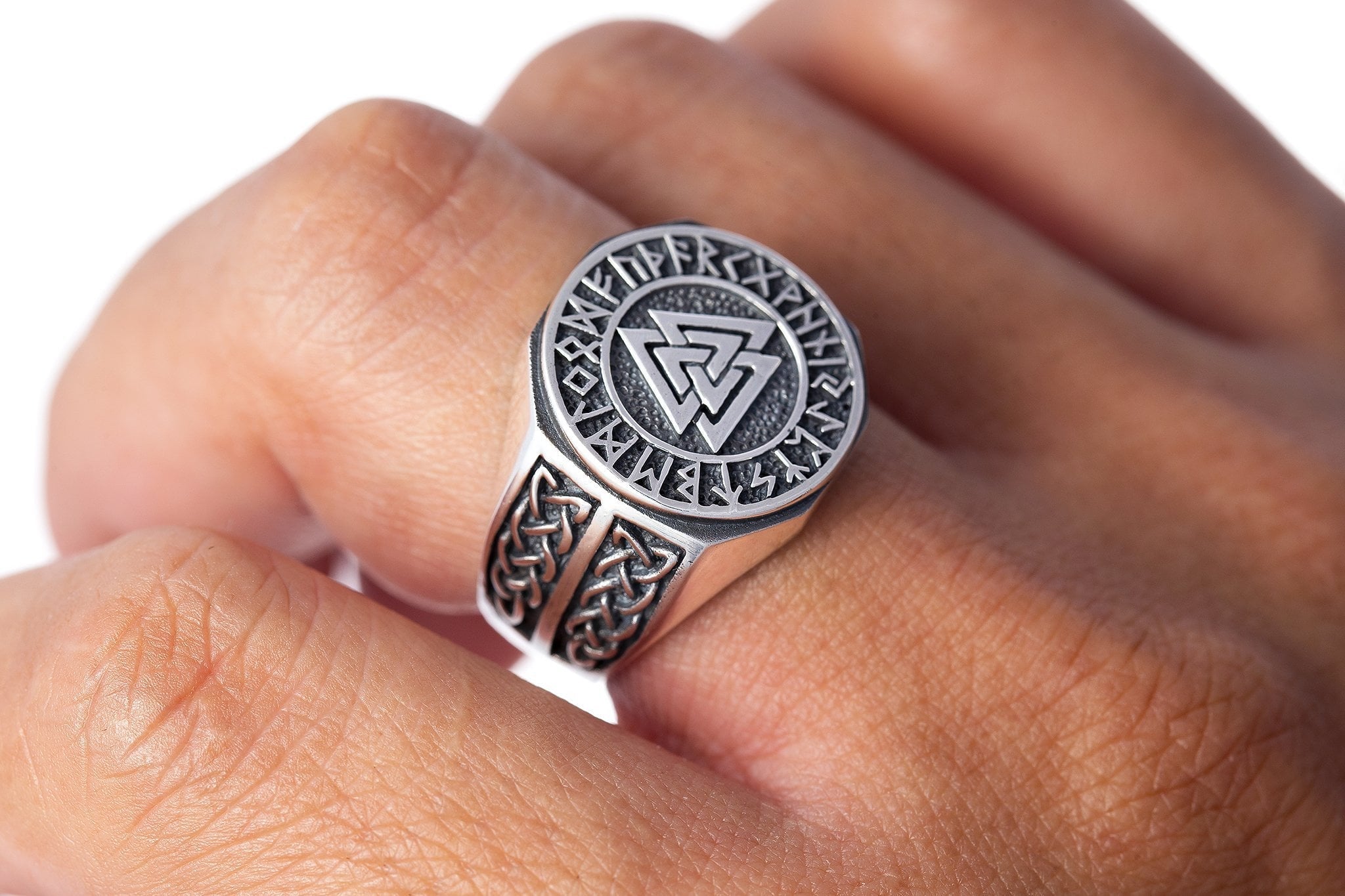 valknut ring silver