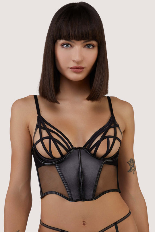 Etta Black Tie Underbust Corset – Playful Promises