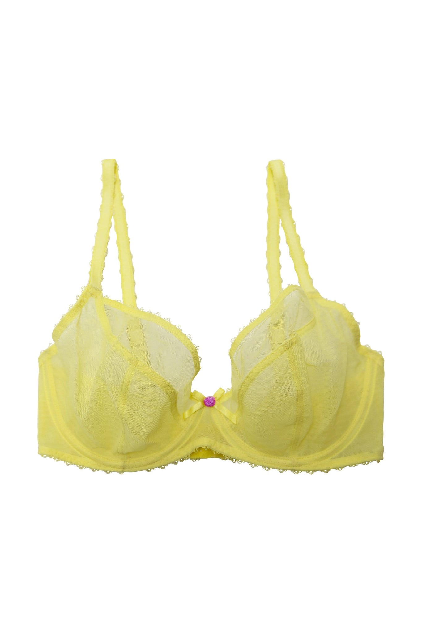 Deja Day Grace Lemon Yellow Plunge Bra - Playful Promises USA