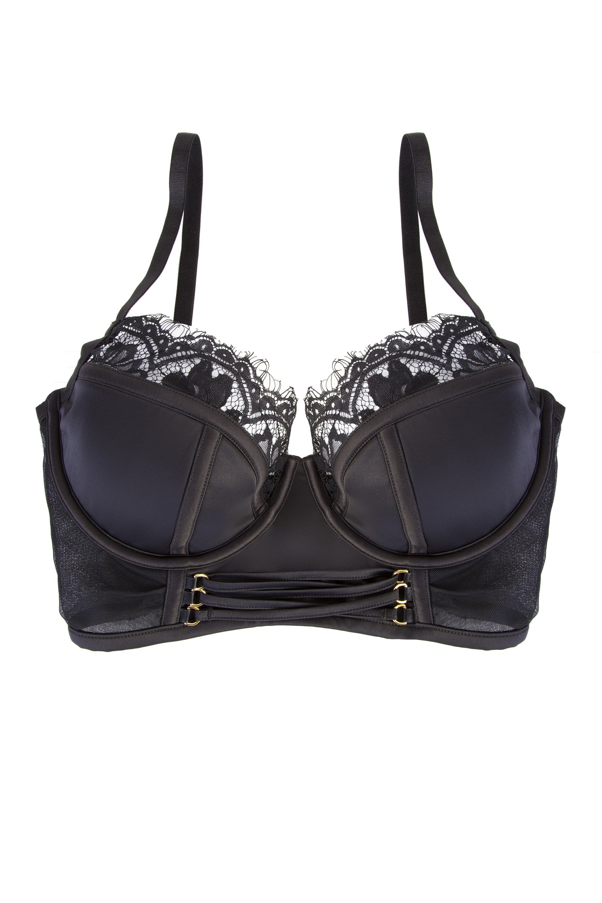 Bernadette Black Longline Corset DD/E-G – Promises USA