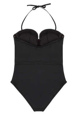 Hunter McGrady Plus Size/Curve Black Mesh Insert Swimsuit - Playful ...