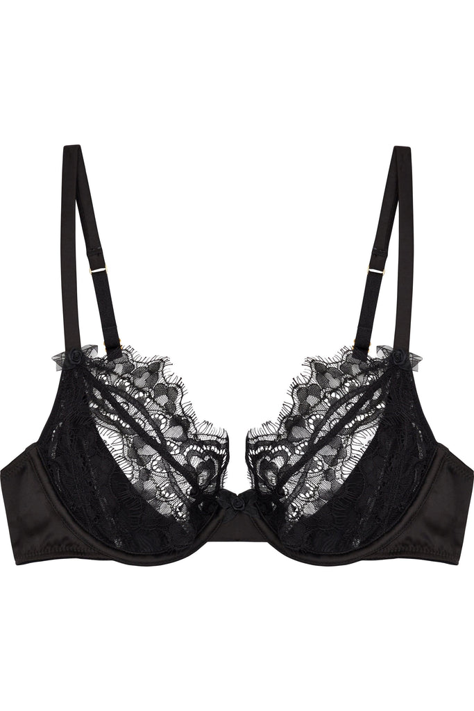 Peek & Beau Minnie Eyelash Lace Open Cup Bra Black A - DDD/F - Playful ...