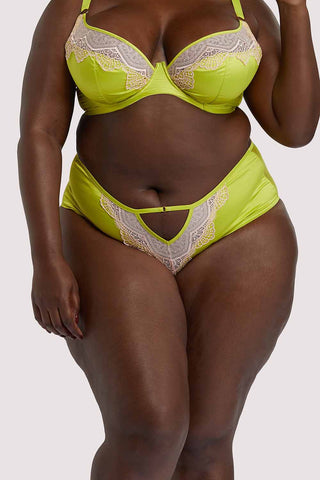 Vivi Chartreuse Plunge Bra – Playful Promises USA