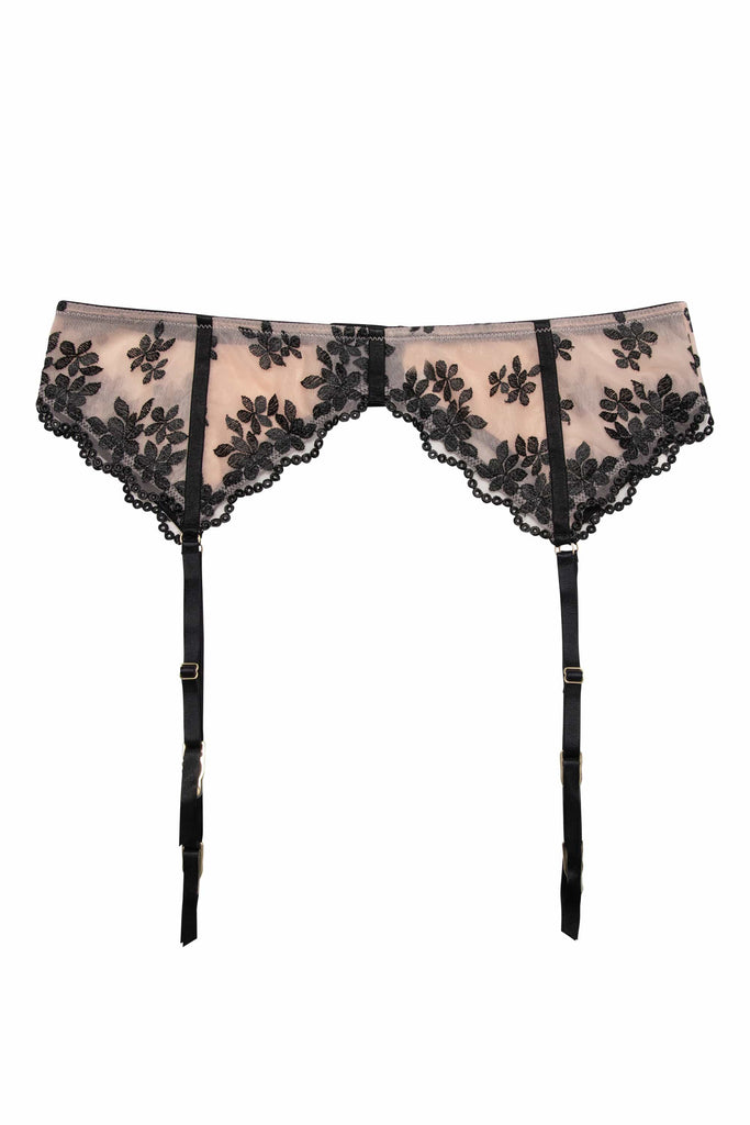 Gabi Fresh Evie Black & Peach Suspender - Playful Promises USA