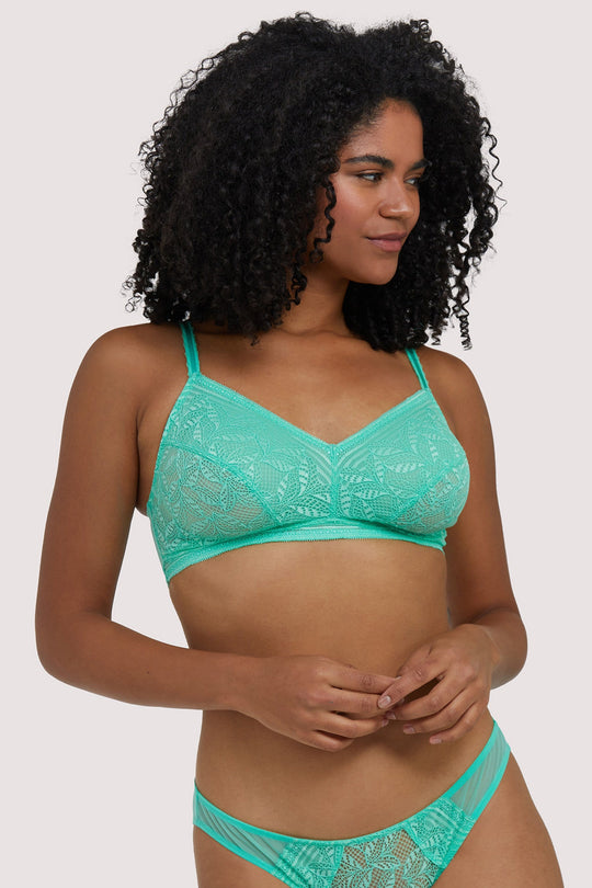 Sophia Light Blue Plunge & Push Up Bra