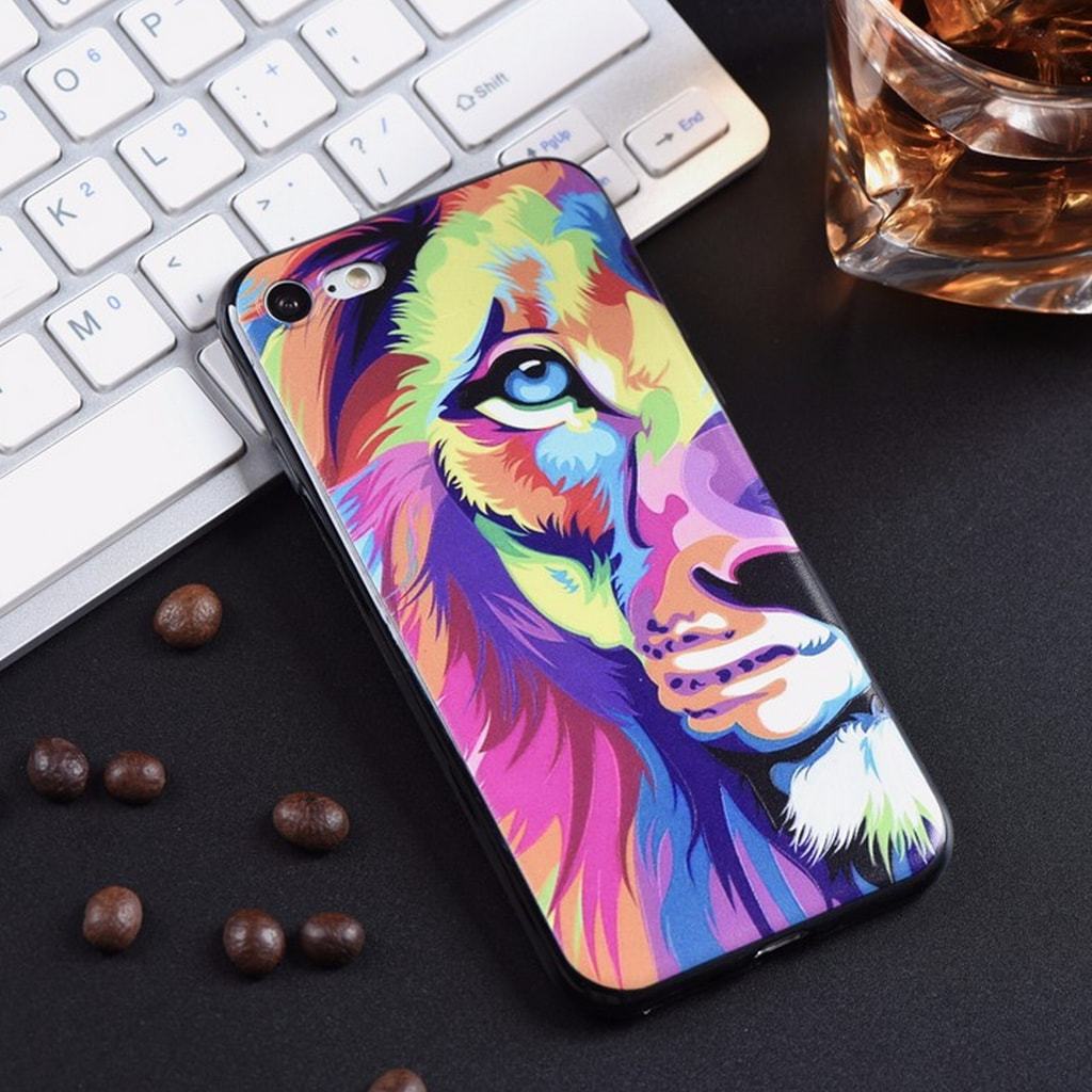 Coque Iphone Lion Peinture Sk-52137-1