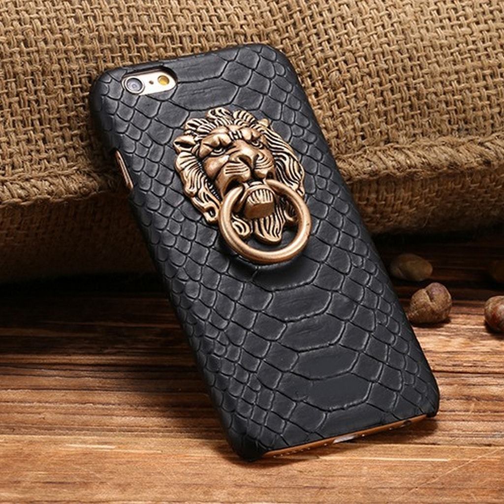 Coque Iphone Noir Boucle Lion Sk-91829-1