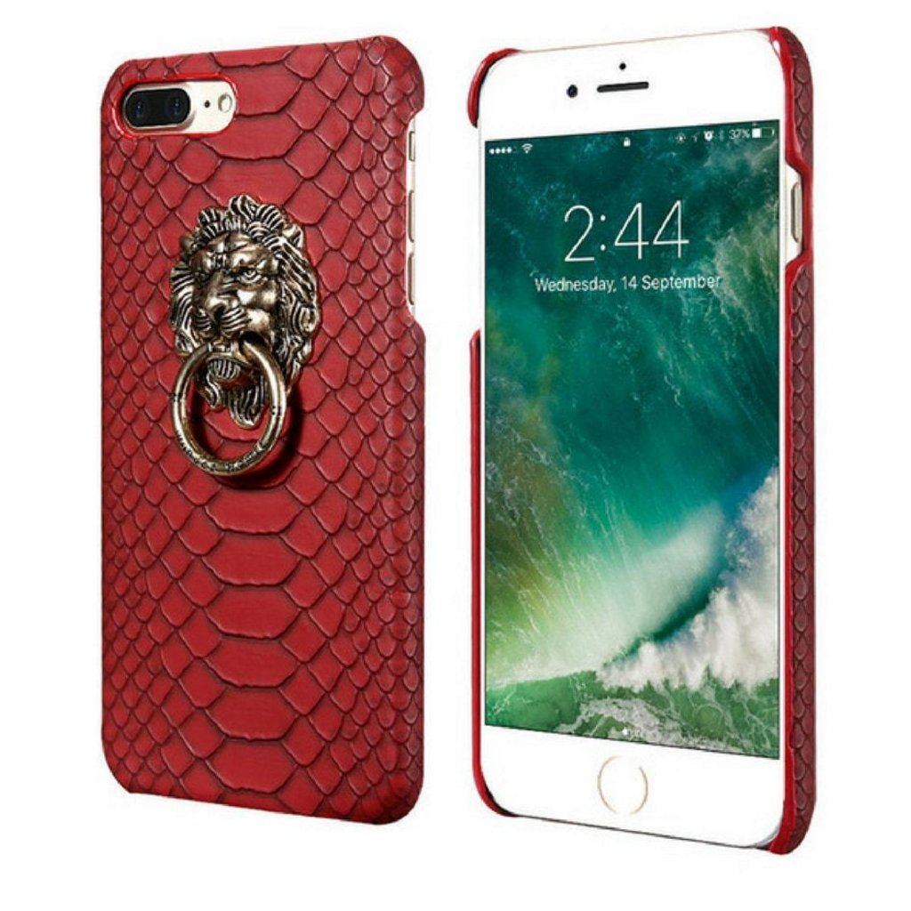 Coque Iphone Rouge Boucle Lion Sk-88077-0