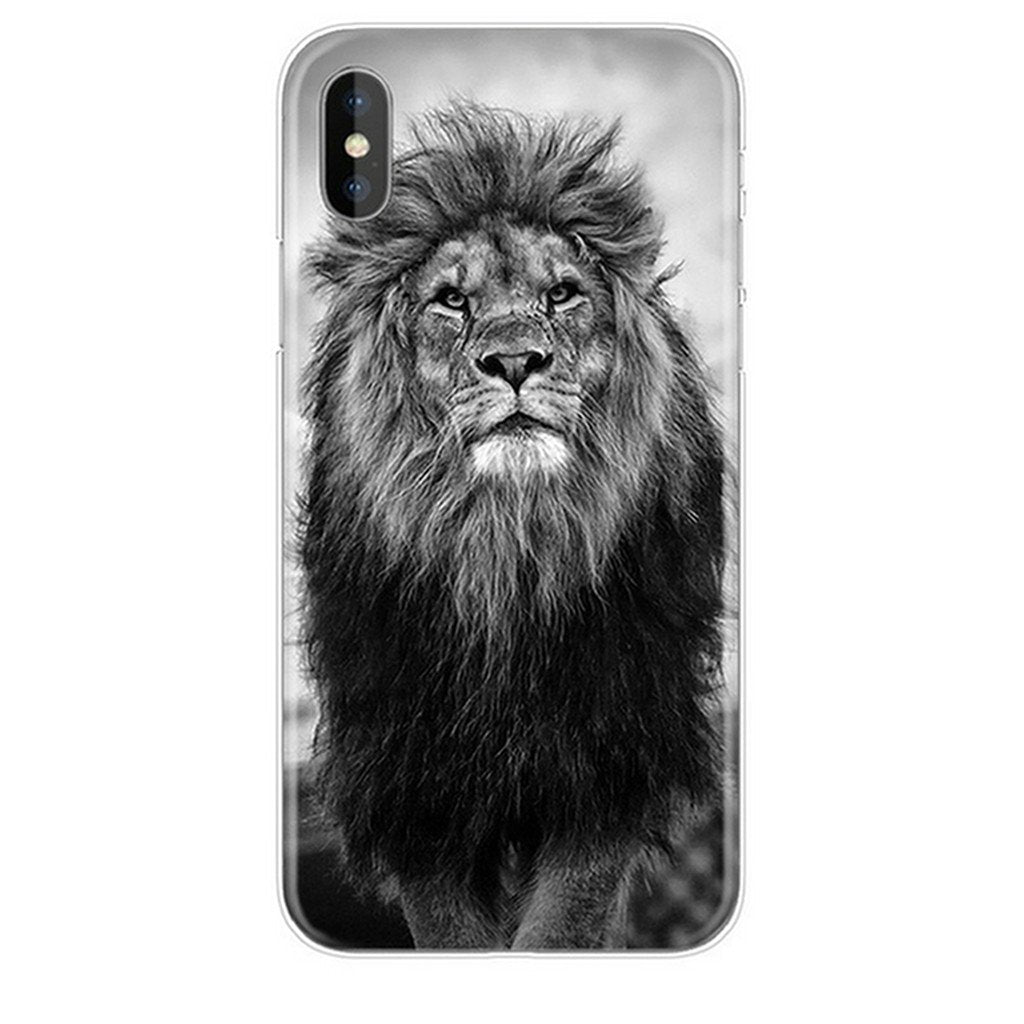 Coque Iphone Lion Noir - Blanc Sk-67965-0