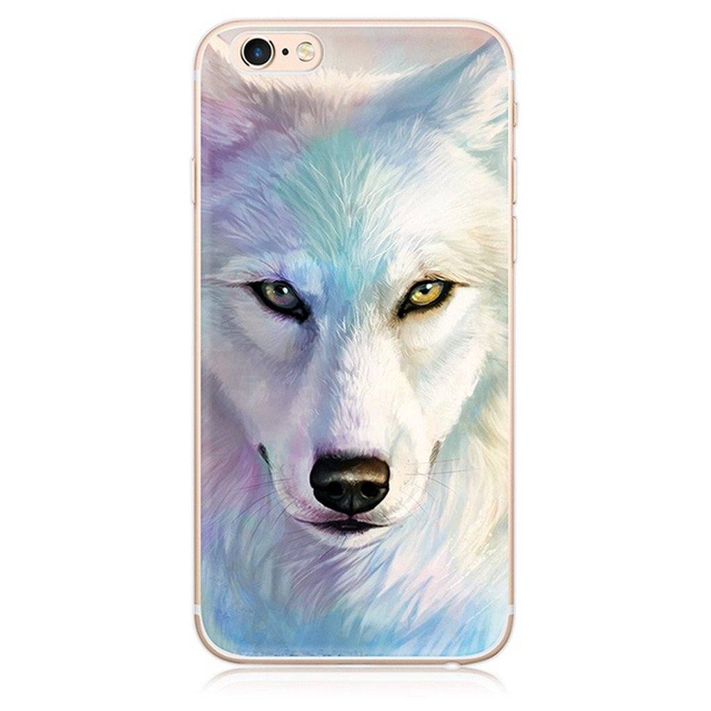 Coque Iphone Loup Blanc Sk-43999-1