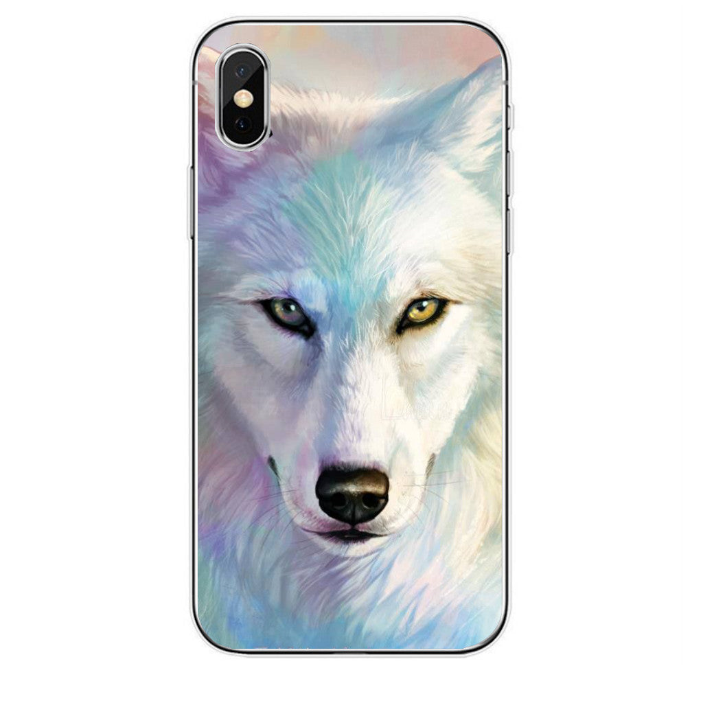 Coque Iphone Loup Blanc Sk-43999-0