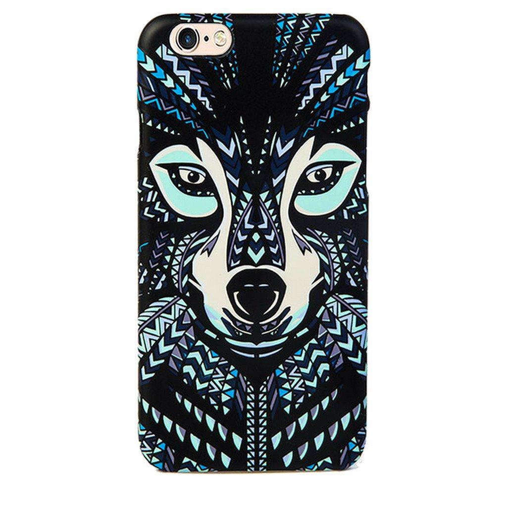 Coque Iphone Lumineuse Loup Bleu Sk-49739-0